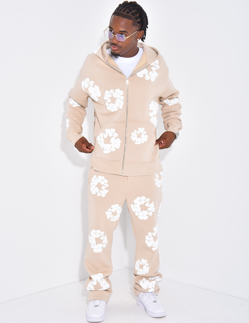 Ensemble de jogging à fleurs