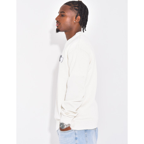 Herrenpullover mit Herzmuster