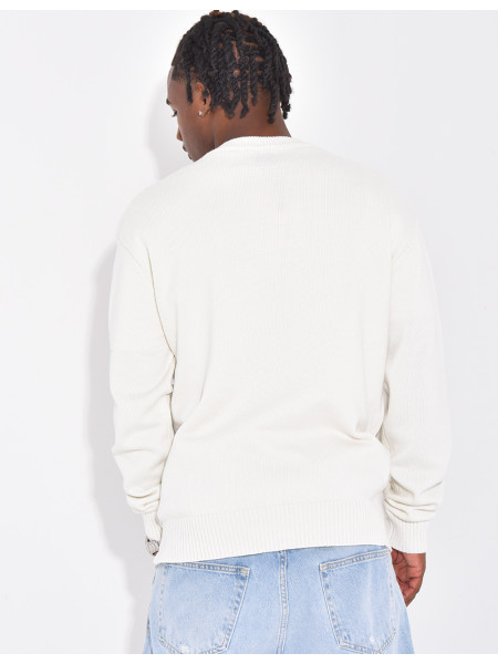 Herrenpullover mit Herzmuster