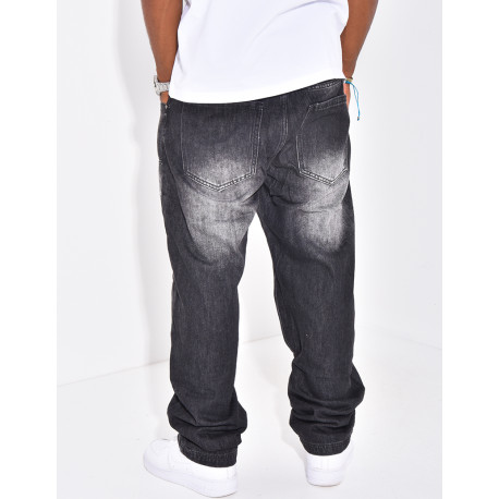 Jeans destroy avec tâches de peintures