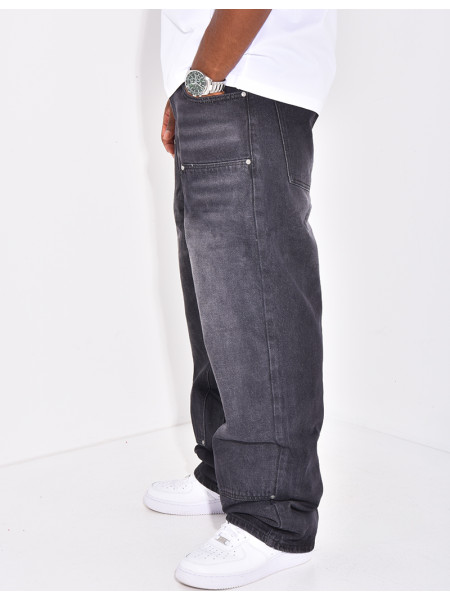 Jeans à empiecement contrastants