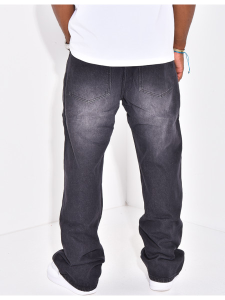 Jeans à empiecement contrastants