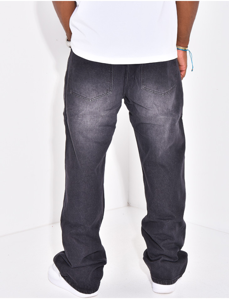 Jeans à empiecement contrastants