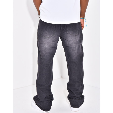 Jeans à empiecement contrastants