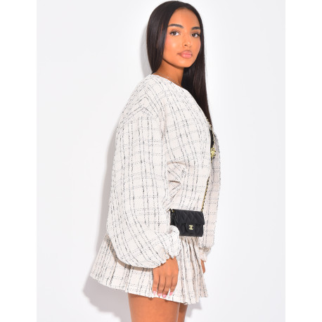Tweed bomber jacket