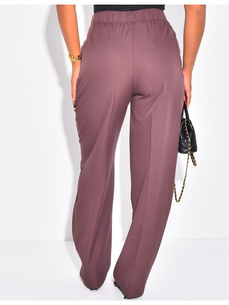 Pantalon de tailleur à boutons aux chevilles