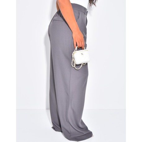 Pantalon de tailleur coupe droite