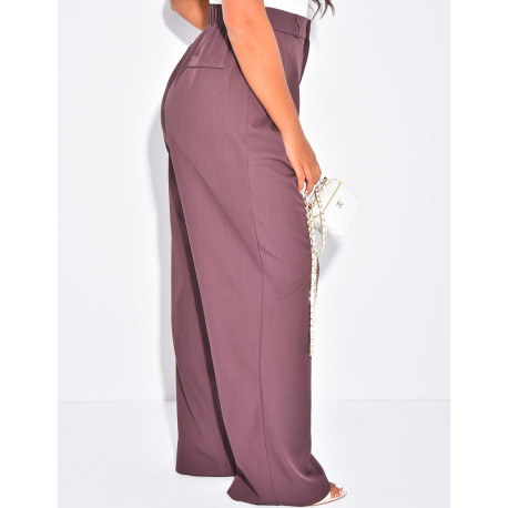 Pantalon de tailleur coupe droite