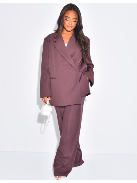 Pantalon de tailleur coupe droite