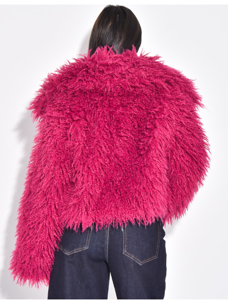 Short coat with fluffy fur