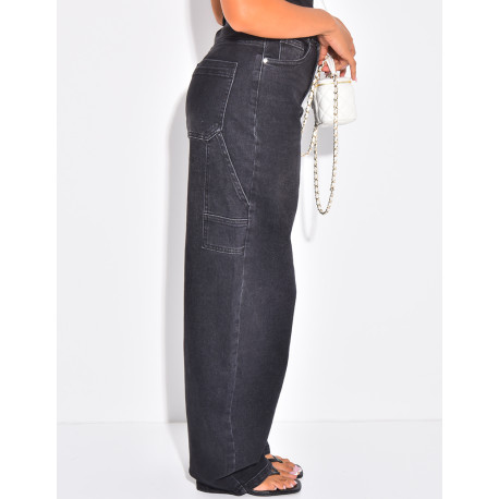 Mid-rise balloon jeans