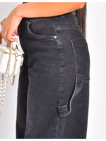Mid-rise balloon jeans