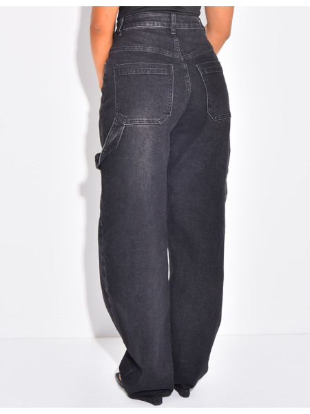 Mid-rise balloon jeans