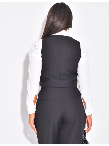 Sleeveless suit waistcoat