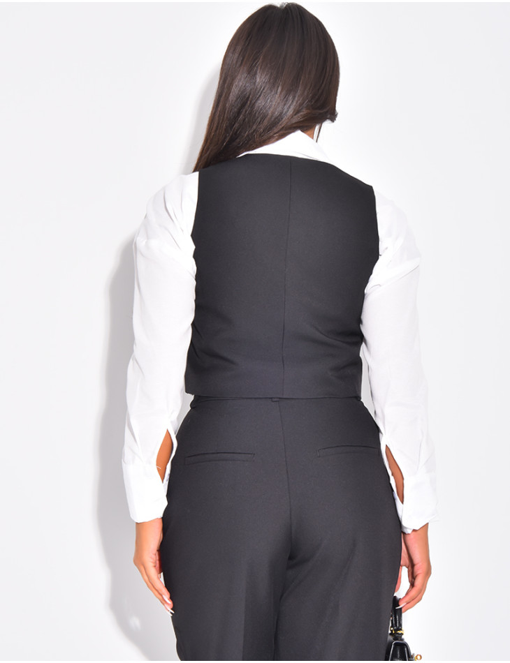 Sleeveless suit waistcoat