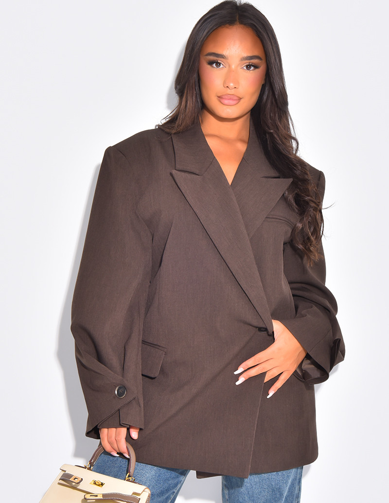 Blazer oversize destructuré...