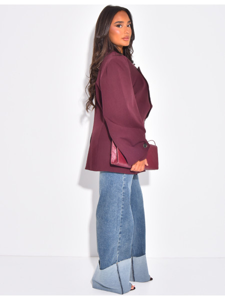 Oversized unstructured blazer with buttons