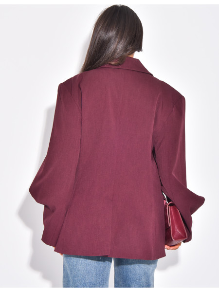 Oversized unstructured blazer with buttons