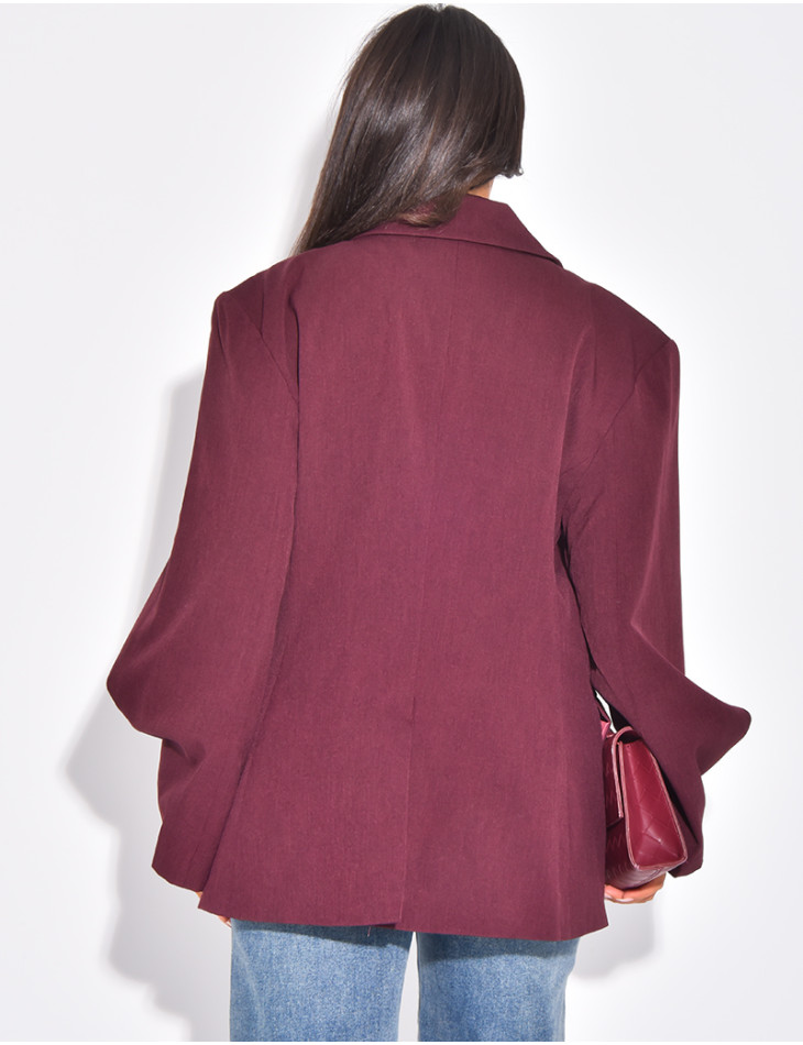 Oversized unstructured blazer with buttons