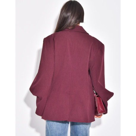 Oversized unstructured blazer with buttons