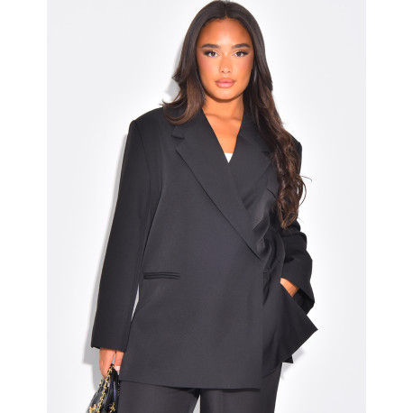 Blazer oversize à fentes sur les côtés