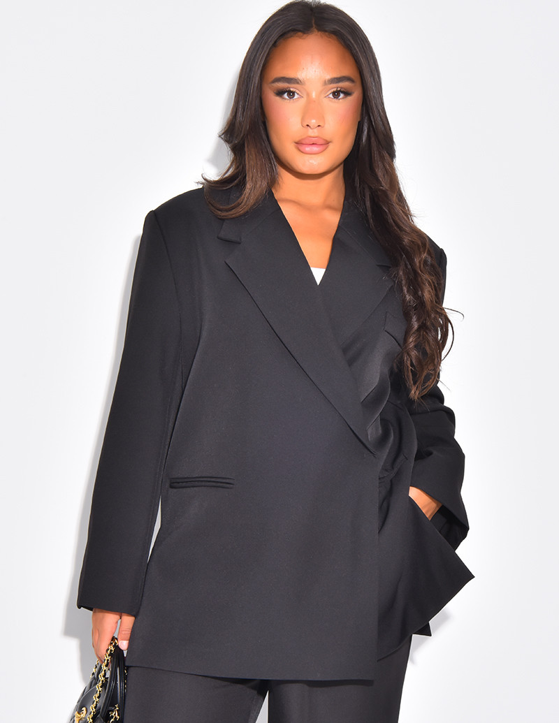 Blazer oversize à fentes...