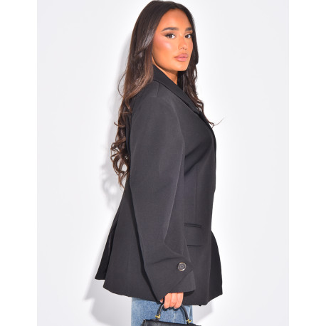 Blazer oversize destructuré à boutons