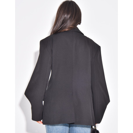 Blazer oversize destructuré à boutons