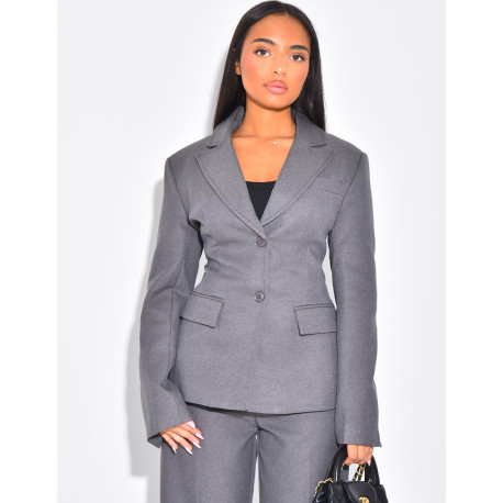 Fitted blazer in premium fabric