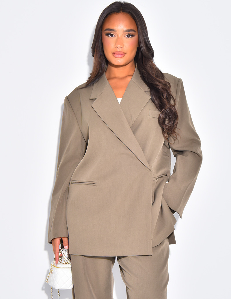 Blazer oversize à fentes...