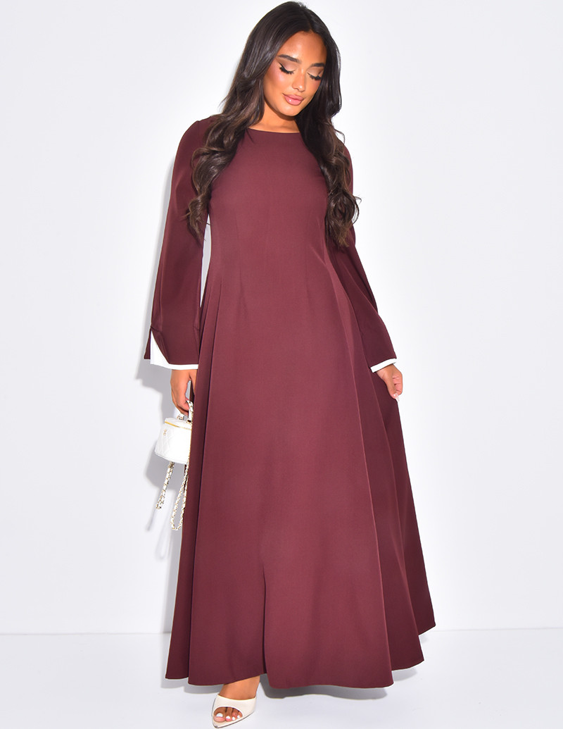 Robe longue cintrée à...