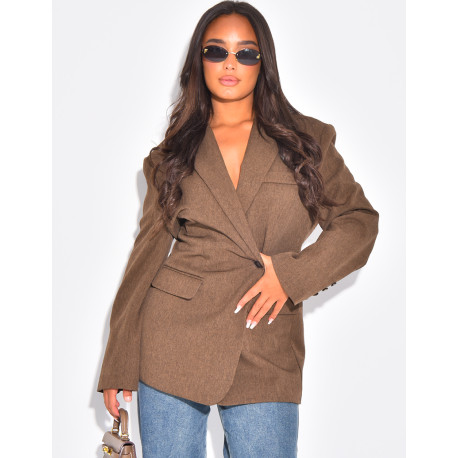 Blazer premium chiné effet cintré
