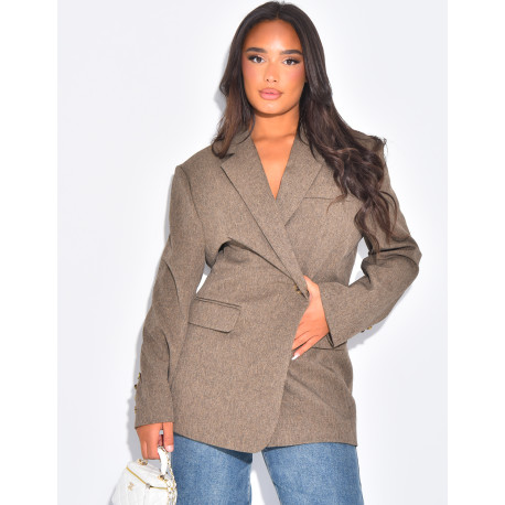 Blazer premium chiné effet cintré