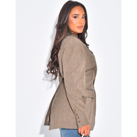 Blazer premium chiné effet cintré