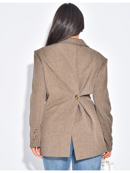 Blazer premium chiné effet cintré