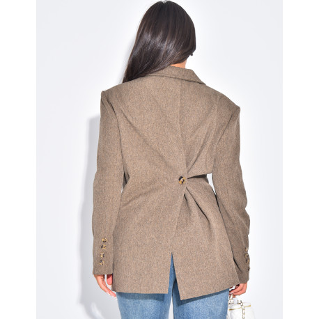 Blazer premium chiné effet cintré