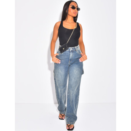 Jeans mit Ballonschnitt und mittelhoher Taille