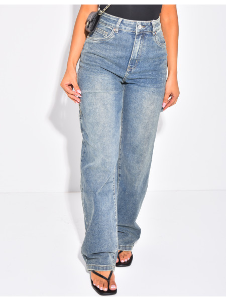 Jeans mit Ballonschnitt und mittelhoher Taille