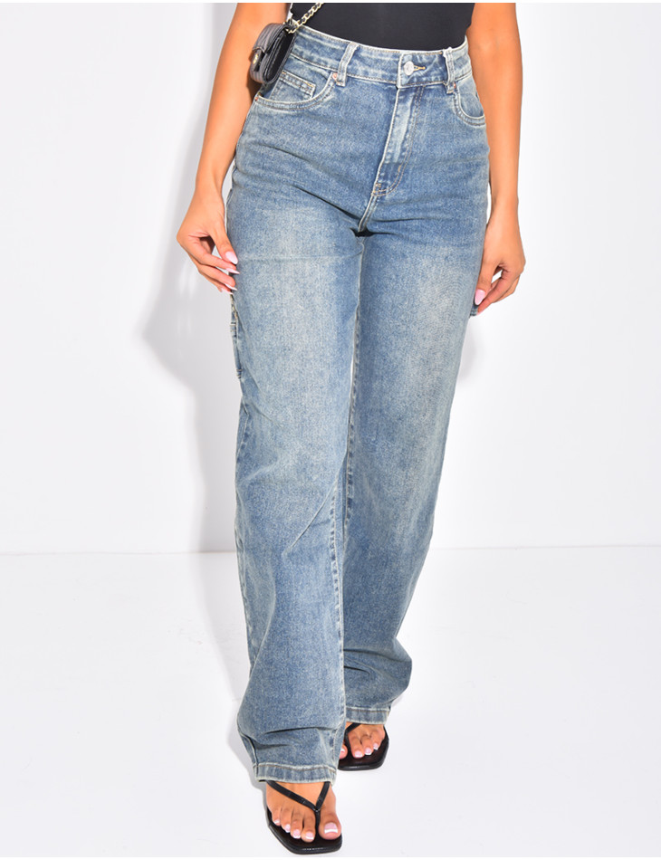 Jeans mit Ballonschnitt und mittelhoher Taille
