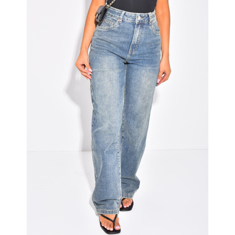 Jeans mit Ballonschnitt und mittelhoher Taille