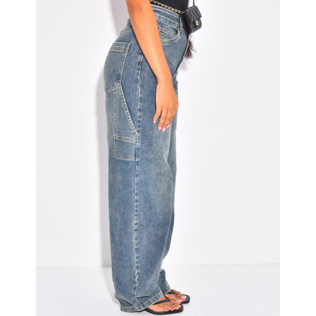 Jeans mit Ballonschnitt und mittelhoher Taille