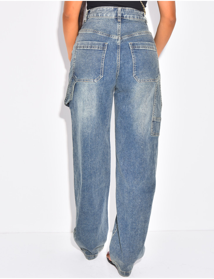 Jeans mit Ballonschnitt und mittelhoher Taille