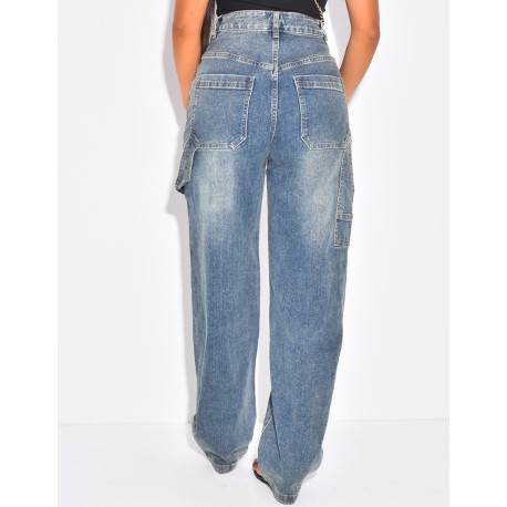 Jeans mit Ballonschnitt und mittelhoher Taille