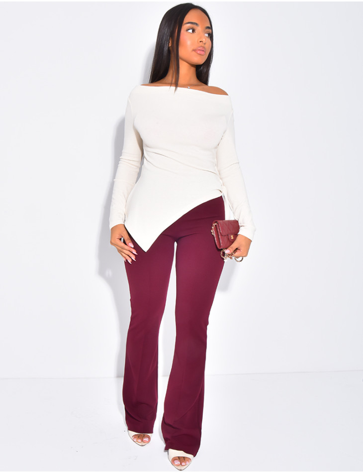 Pantalon de tailleur taille haute