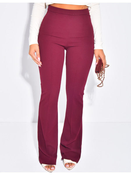 High-waisted suit trousers