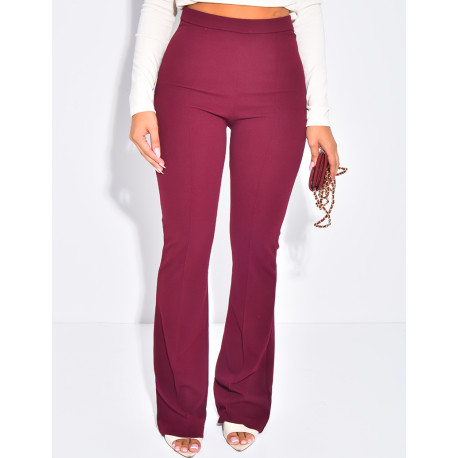 High-waisted suit trousers