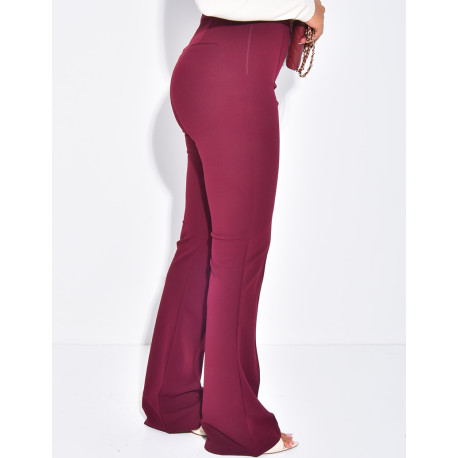 High-waisted suit trousers