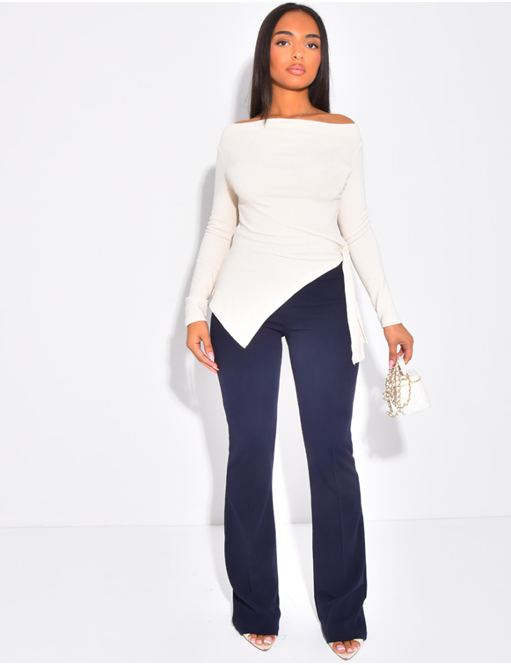 Pantalon de tailleur taille haute