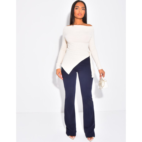 Pantalon de tailleur taille haute