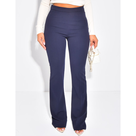 High-waisted suit trousers